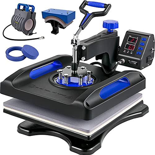 VEVOR Heat Press Machine 12x15, 800W Heat Press for Sublimation 5 in 1 Combo, Dual Digital Heat Press Transfer, Uniform Heat, Anti-Scald Cover, Vinyl VEVOR