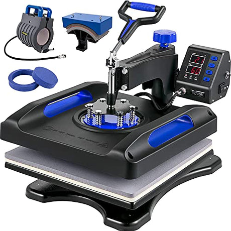 VEVOR Heat Press Machine 12x15, 800W Heat Press for Sublimation 5 in 1 Combo, Dual Digital Heat Press Transfer, Uniform Heat, Anti-Scald Cover, Vinyl VEVOR