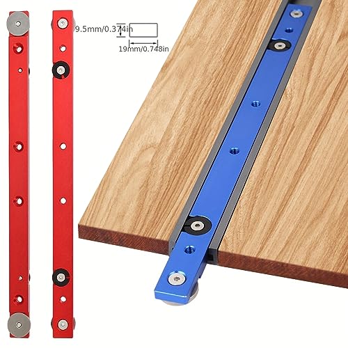 KETIPED Aluminium Alloy Miter Bar Clamping Tool Slider Table Saw Gauge Rod T-Slot Track Bar Rail for Router Tables and Woodworking,300mm-Red
