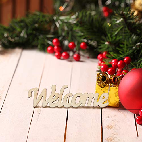 Amosfun Wedding Wooden Cutouts Wooden Slices Embellishments for DIY Craft Decorations 15pcs Amosfun