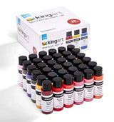 KINGART 506F-36 60ml Bottle, Set of 36 Vibrant Colors Acrylic Paint, Assorted 36 Piece KINGART