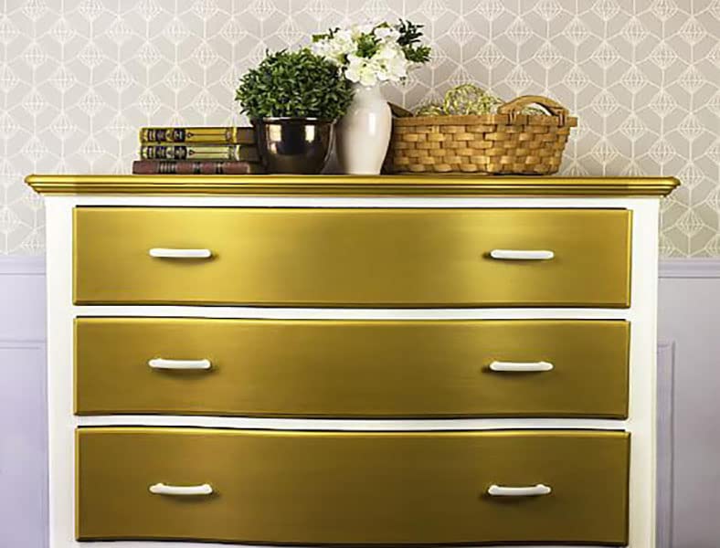 DecoArt Americana Metallics 24K Gold Paint, 3 Pack 8oz Metallic 24K Gold Acrylic Paint - Water Based Multi Surface Paint for Arts and Crafts, Home DecoArt