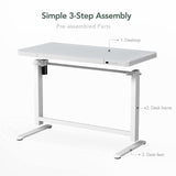 FLEXISPOT Electric Glass Standing Desk with Drawer Desktop & Adjustable Frame Quick Install w/USB Charge Ports, Child Lock (White, Glass) FLEXISPOT