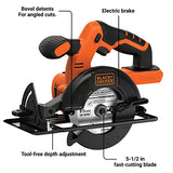 BLACK+DECKER 20V MAX* POWERCONNECT 5-1/2 in. Cordless Circular Saw, Tool Only (BDCCS20B) BLACK+DECKER