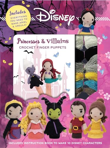 Disney Princesses & Villains: Crochet Finger Puppets (Crochet Kits) - WoodArtSupply