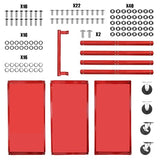 Torin Heavy Duty Utility Cart with 3 Shelf Tiers, Rolling Tool Cart on Wheels, 400lbs Load Capacity, for Garage Warehouse Workshop, APTC302B, Red Torin