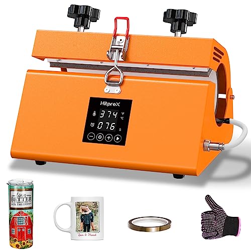 Tumbler Heat Press, HITPREX Mug Press for 11 OZ to 30 OZ Sublimation Blanks Tumbler, 110 V Portable Tumbler Press with LCD Precise Temperature - WoodArtSupply