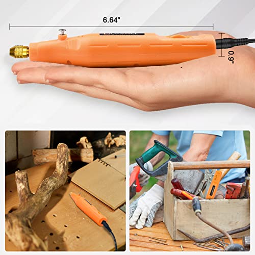 GOXAWEE 24V Mini Rotary Tool, Corded Rotary Tool with 105pcs Accessories, 18000rpm Multi-Purpose Power Rotary Tool for Handmade Crafting and DIY GOXAWEE