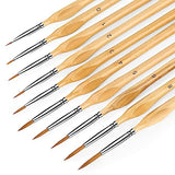 Miniature Paint Brushes, 10PC Fine Detail Paint Brush Set, Mini Small Painting Brushes for Art, Crafts, Acrylic, Watercolor, Oil, Model, Face, KIASON