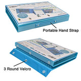 Sunnyglade 185 Pieces Double Sided Trifold Easel Art Set, Drawing Art Box with Oil Pastels, Crayons, Colored Pencils, Markers, Paint Brush, Sunnyglade