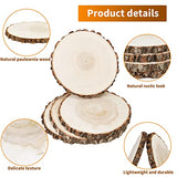 FSWCCK 4 Pack 8-9 Inches Natural Round Wood Slices Unfinished Craft Wood Kit Circles Large Wood Slices for DIY Crafts, Weddings Centerpieces Decor, FSWCCK