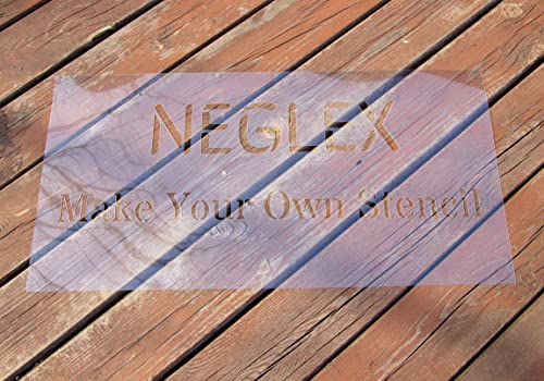 16PCS 6 Mil Blank Mylar Stencil Sheets,12 X 24 inch Clear Plastic Sheets, Clear Acetate Sheets for Cricut Crafts, Clear Plastic Sheets for Crafts and neglex