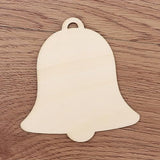 Healifty 10Pcs Unfinished Christmas Wooden Ornaments Bell Wood Cutouts Wood Slices for Christmas Trees Hanging Decorations Healifty