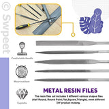 Swpeet 26Pcs Resin Sanding and Polishing Assortment Kit, Including 240# 600# 1000# 2000# 3000# 5000# Sand Papers, Resin File, Polishing Blocks, - WoodArtSupply