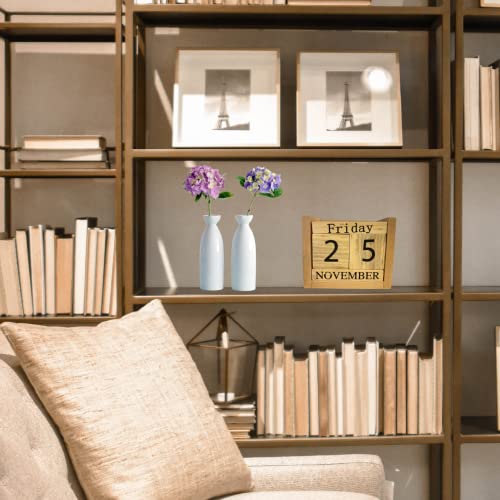 FULL OF INNOVATION Block calendar for desk, wooden rustic decor, 2024 and perpetual, wood office accesory, date day week month, new year, father FULL OF INNOVATION