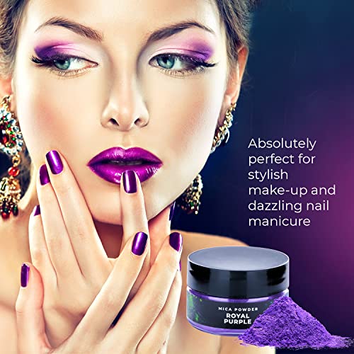 Mica Powder for Epoxy Resin - Pigment Powder for Nails - Epoxy Resin Color Pigment - Mica Powder for Soap Making, Lip Gloss – 24 Jars, 10g of Epoxy Soap Shop