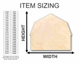 Unfinished Wood Barn Farm Shape - Craft - up to 24" DIY 5" / 1/4" 24 Hour Crafts