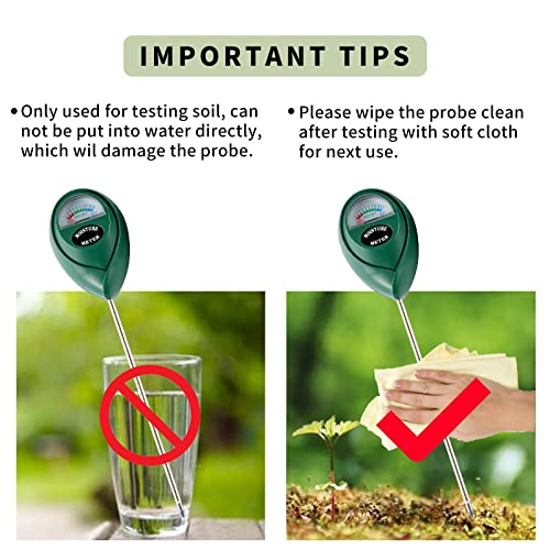 Hathdia Soil Moisture Meter, Plant Water Meter Soil Meter Moisture Sensor Hygrometer for Indoor Outdoor Plant Care,No Battery Needed(Green) Hathdia