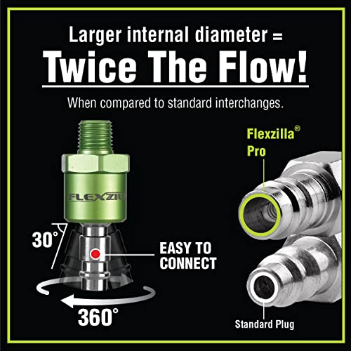 Flexzilla Pro Mini Impact Wrench, 1/2" Drive, with High Flow Ball Swivel Plug - AT1475FZ Flexzilla