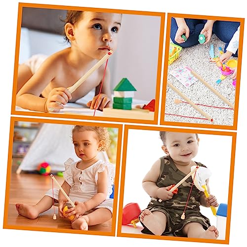 Operitacx 5pcs Kids Fishing Rod Fishing Toys Wood Toys Kids Fishing Pole Toys for Kids Children's Toys Kid Toys Child Fishing Pole Kindergarten Operitacx