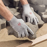 SAFEAT Safety Grip Work Gloves for Men and Women – Protective, Flexible, Cut Resistant, Comfortable PU Coated Palm. Complimentary Ebook Included. SAFEAT