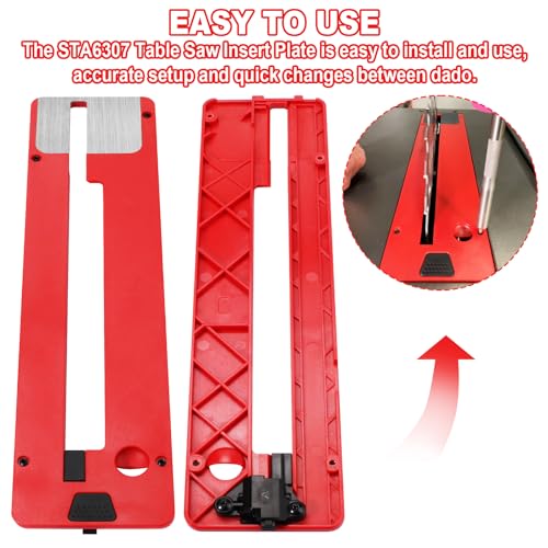 STA6307 Dado Insert Plate Dado Throat Plate Replacement for Skil Table Saw TS6307-00 Table Saw Accessories RMSPO