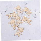 VILLCASE 60 pcs Christmas Tree Hanging Ornaments Unfinished Wood Monkey Cutout Shapes Wood Letters Crafts Christmas Desktop Decor Desk Topper DIY VILLCASE