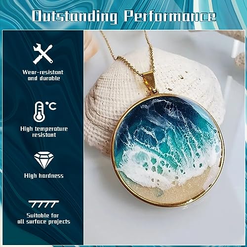 16OZ Epoxy Resin Kit-Crystal Clear Resin and Hardener Resin Epoxy kit,No Yellowing, No Bubbles Casting Resin Perfect for Jewelry Making Molds Crafts DPYRUI