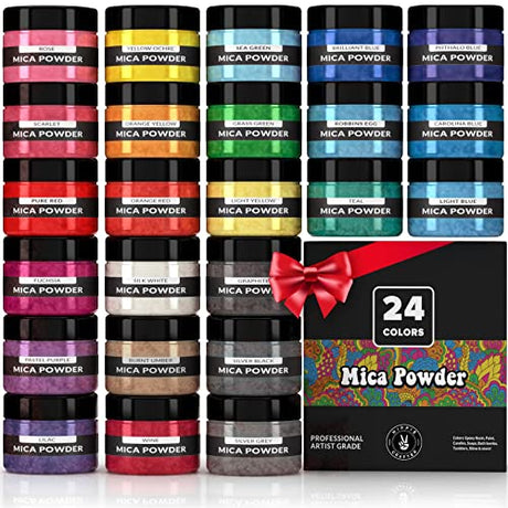 Pigment Powder for Epoxy Resin Mica Powder for Epoxy Resin Candle Dye Bath Bomb Coloring Soap Making Resin Color Pigment Resin Dye Colorant Soap Dye HIPPIE CRAFTER