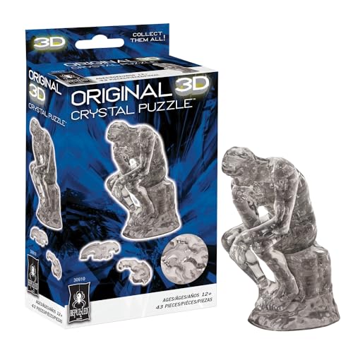 BePuzzled | Thinker Original 3D Crystal Puzzle, Ages 12 and Up - WoodArtSupply