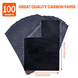 PSLER 100 Sheets Carbon Paper Sheets, Carbon Transfer Paper with 3PCS Embossing Stylus for DIY Woodworking, Paper, Canvas and Other Art Craft psler