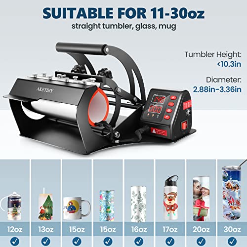 DREAMVAN Tumbler Heat Press Machine Mug Cup Press for 11oz-30oz Sublimation Ceramic Mugs Heat Transfer Tumbler for 12oz 15oz 18oz 20oz Straight DREAMVAN