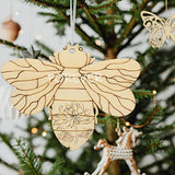 Bee Decor 80 Pcs Unfinished Wooden Cutouts Flower Bee Mushroom Butterfly Blank Wood Slice Blank Wooden Paint Crafts for DIY Crafts Home Decoration ABOOFAN