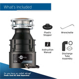 InSinkErator Badger 5 Garbage Disposal with Power Cord, Standard Series 1/2 HP Continuous Feed Food Waste Disposer, Badger 5 W/C, No Size, Black/Gray InSinkErator