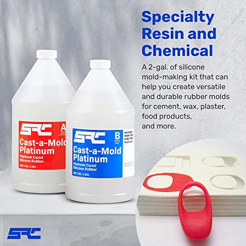 Specialty Resin & Chemical Cast-A-Mold Platinum (2-Gallon Kit) | Silicone Mold Making Kit | Food Grade Platinum-Cured Silicone Rubber | 2-Part DIY SPRESIN