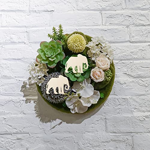 Elephant Wood Craft Animal Unfinished Wood DIY Craft Ornament for Wedding Birthday Thanksgiving Party Animal Theme Party Decoration 20Pack Lamantery