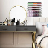 Justsoso 6Pcs/Set Acrylic Nail Polish Rack Wall Mounted,Lipstick Essential Oil Bottle Holder Organizer,Nail Paint Display Stand Shelf For Storage Justsoso