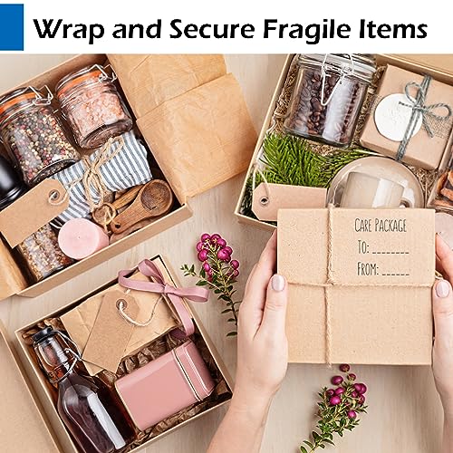 GLAMFIELDS Brown Wrapping Paper, Craft Paper 15" x 1,200" (100ft), Kraft Paper Roll for Gift Packing, Moving, Shipping, Postal, Art Crafts, Floor - WoodArtSupply