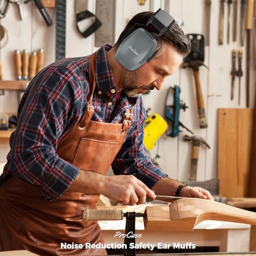 ProCase Noise Reduction Safety Ear Muffs, NRR 35dB Noise Cancelling Ear Protection Headphones, Hearing Protection Ear Defenders for Shooting Gun ProCase