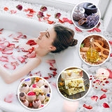 20 Bags Dried Flowers,100% Natural Dried Flowers Herbs Kit for Soap Making, DIY Candle Making,Bath - Include Rose Petals,Lavender,Don't Forget SACATR