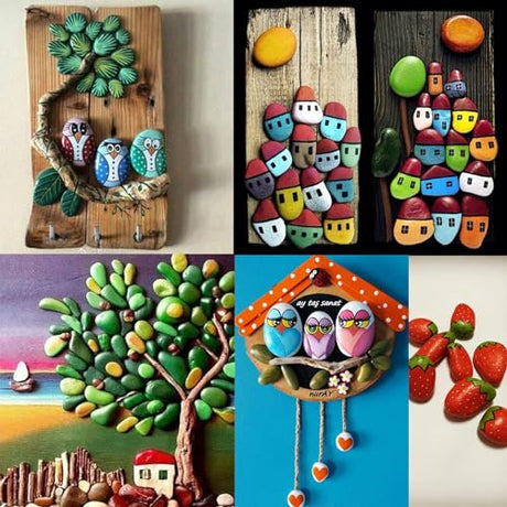 Handpicked 50pcs 1.5-2.5 inch Small Painting Rocks, Natural River Rocks Smooth Flat Pebbles for Crafts, Kindness Rocks for ArtsPainting Activities, Nasrslla