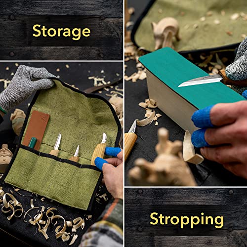 BeaverCraft Wood Carving Kit S15 Wood Whittling Kit for Beginners Kids - Wood Carving Knife Set Whittling Knife Set Wood Carving Knives Hand Wood - WoodArtSupply