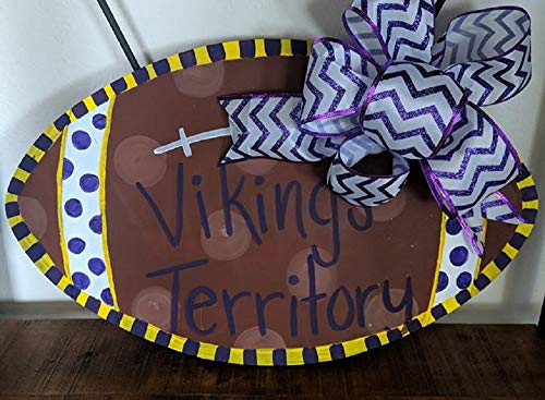 Football Cutout Unfinished Wood Sports Themed Locker Room Door Hanger MDF Shape Canvas Style 1 Diverse Woodworking