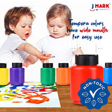 J MARK Complete Toddler Washable Finger Paint Set, Large Finger Paint Pad, Tempera Finger Paints, Smock and More J MARK