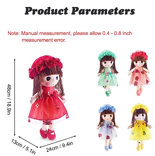 HWD Kawaii Flower Fairy Stuffed Soft Plush Toy Doll Girls Gift, 18 Inch (Pink) HWD