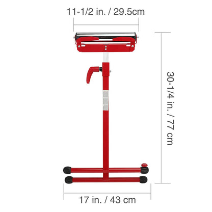 WORKPRO Folding Roller Stand Height Adjustable, Heavy Duty 250 LB Load Capacity, Outfeed Woodworking - WoodArtSupply