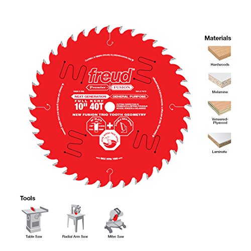 Freud P410: 10" Next Generation Premier Fusion General Purpose Blade Freud