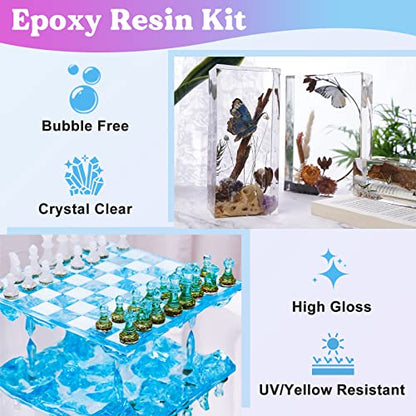 LET'S RESIN 80oz Crystal Clear Casting Resin Kit,Bubbles Free Epoxy Resin Supplies,Clear Resin for Craft,Tumblers,Molds,Jewelry,Resin and Hardener - WoodArtSupply