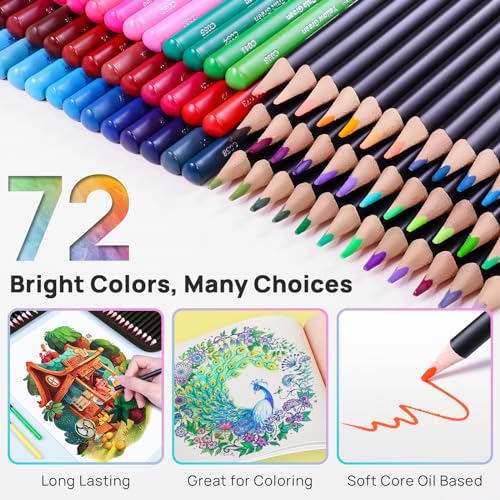 YUANCHENG Skin Tone Colored Pencils for portraits and Skintone Artists, 24 Colors Oil Colour Pencils for Drawing, Sketching, Adult Coloring, Shading