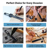 Precision Pocket Woodworking Ruler 8 inch Marking Measuring Ruler Professional Woodworking Tools Ruler Metal Construction Ruler Inch and Metric Ruler FEYAIM